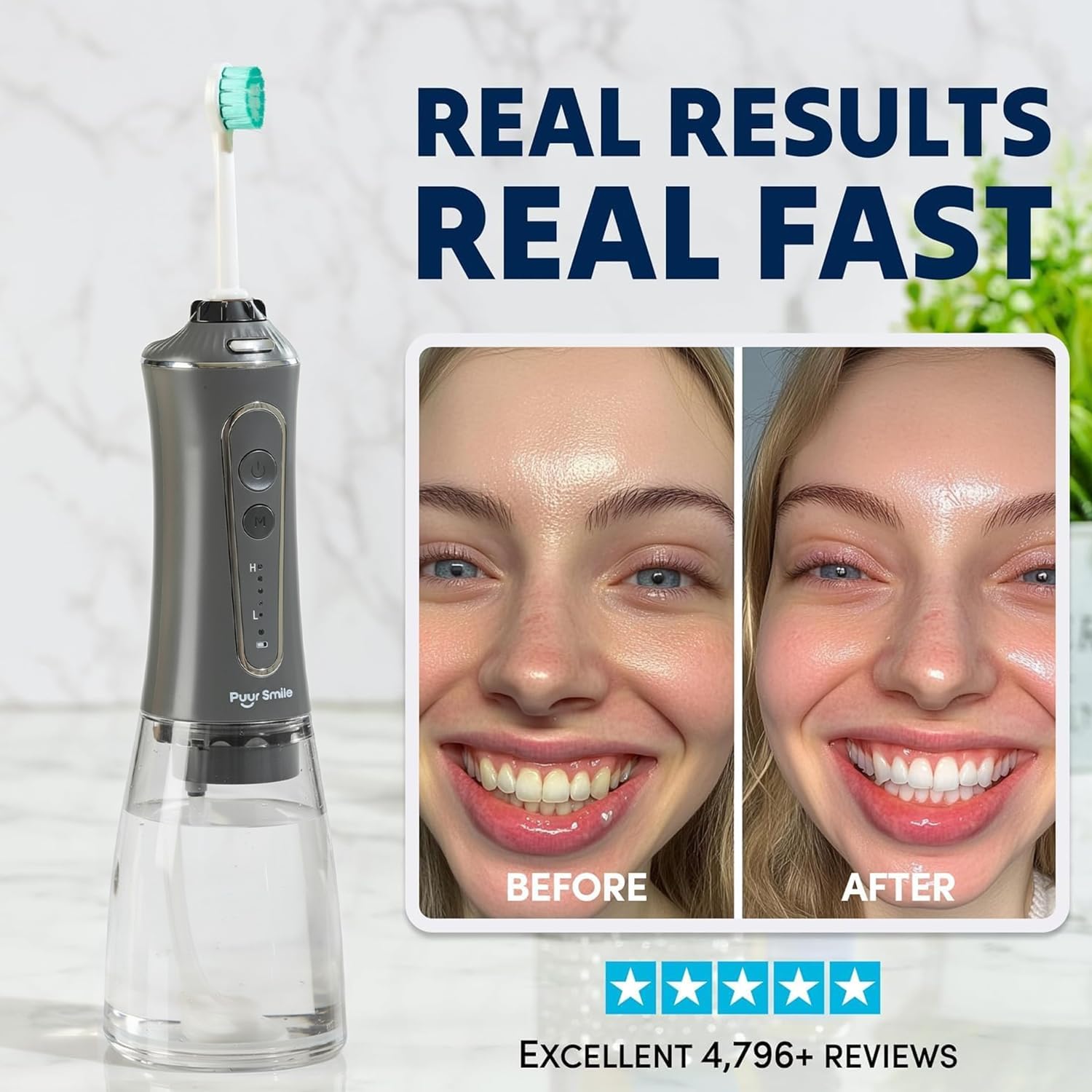 Grey water flosser with travel case