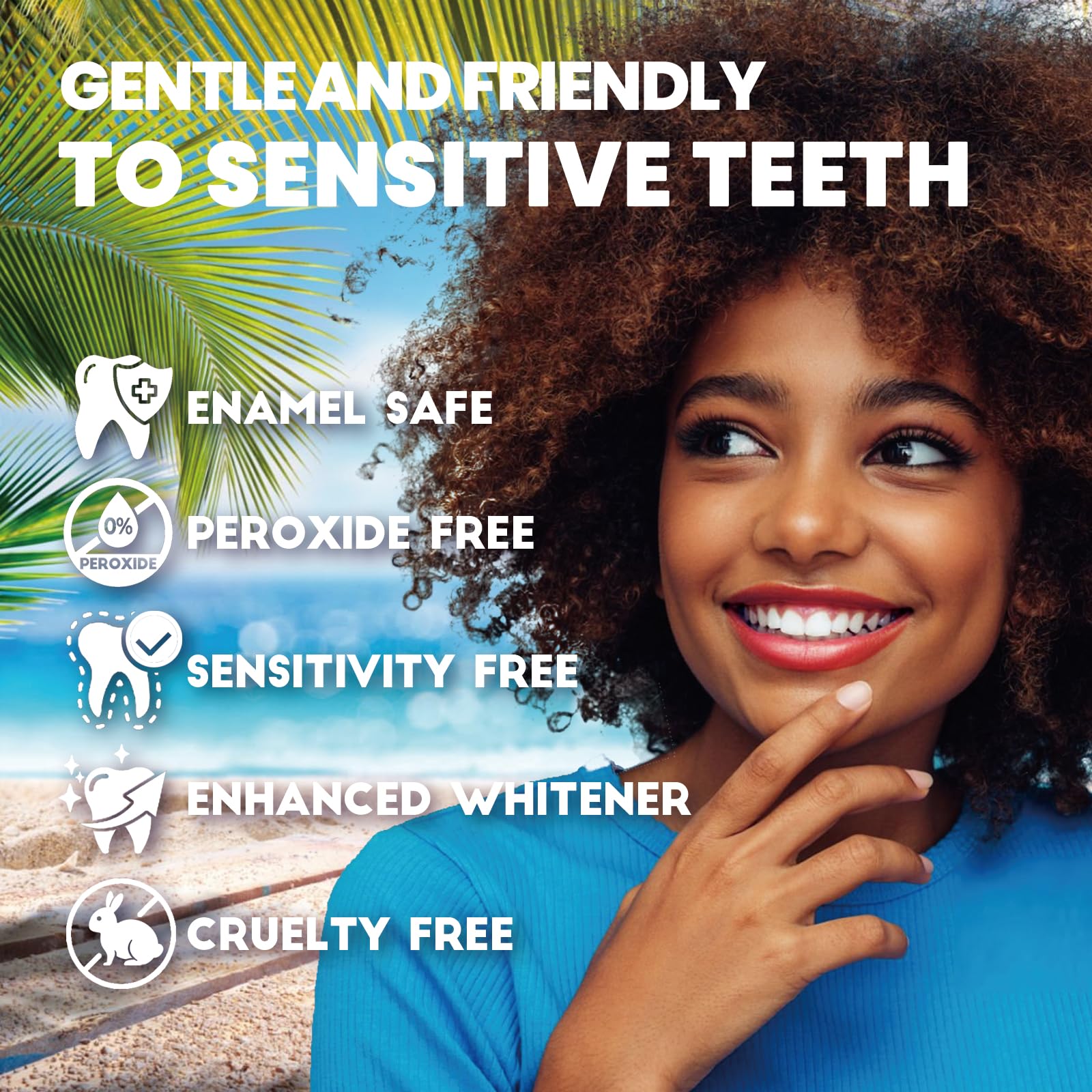 Box and 42-count whitening strips bundle in mint flavor