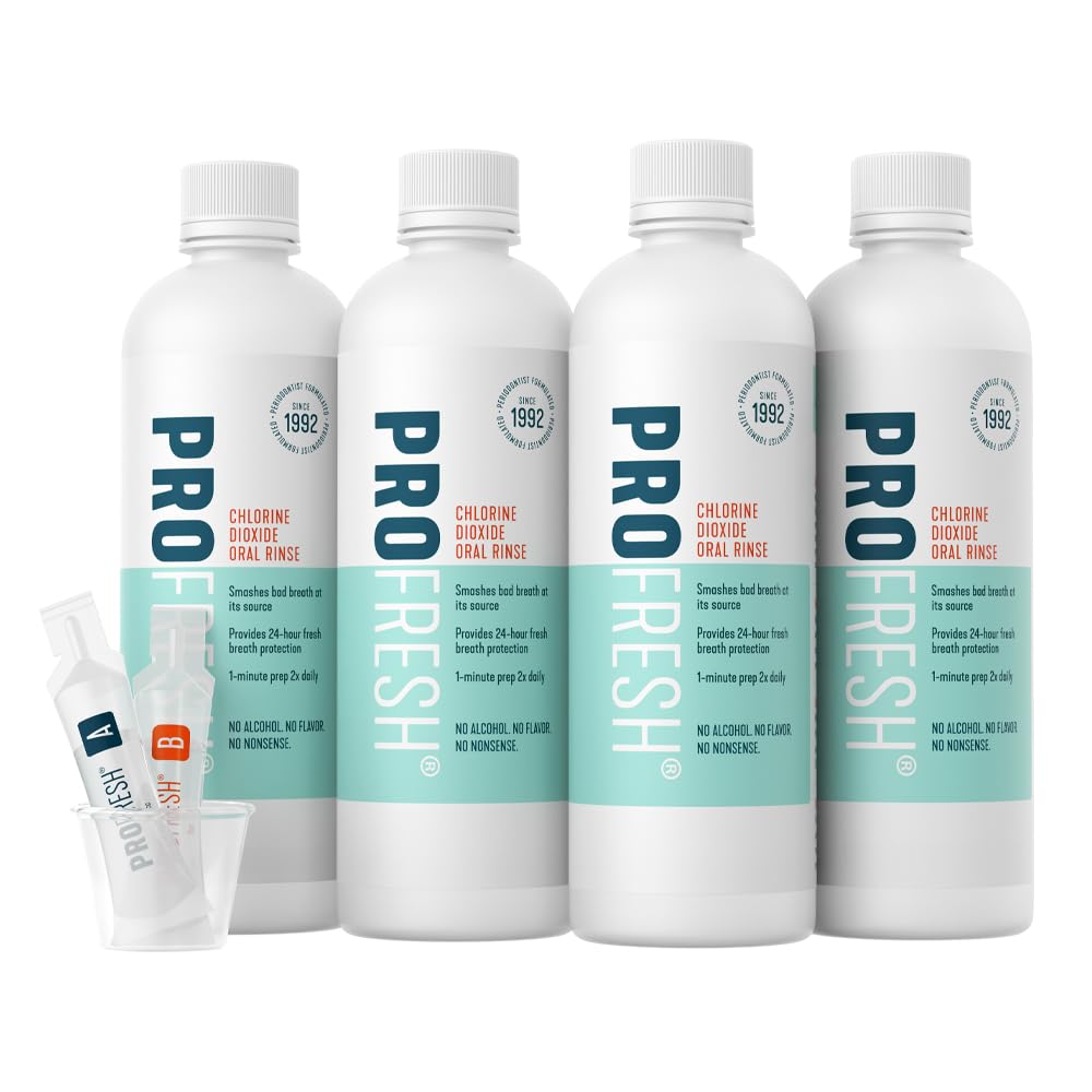 ProFresh Oral Rinse 16.9 oz bottles in a 4-pack