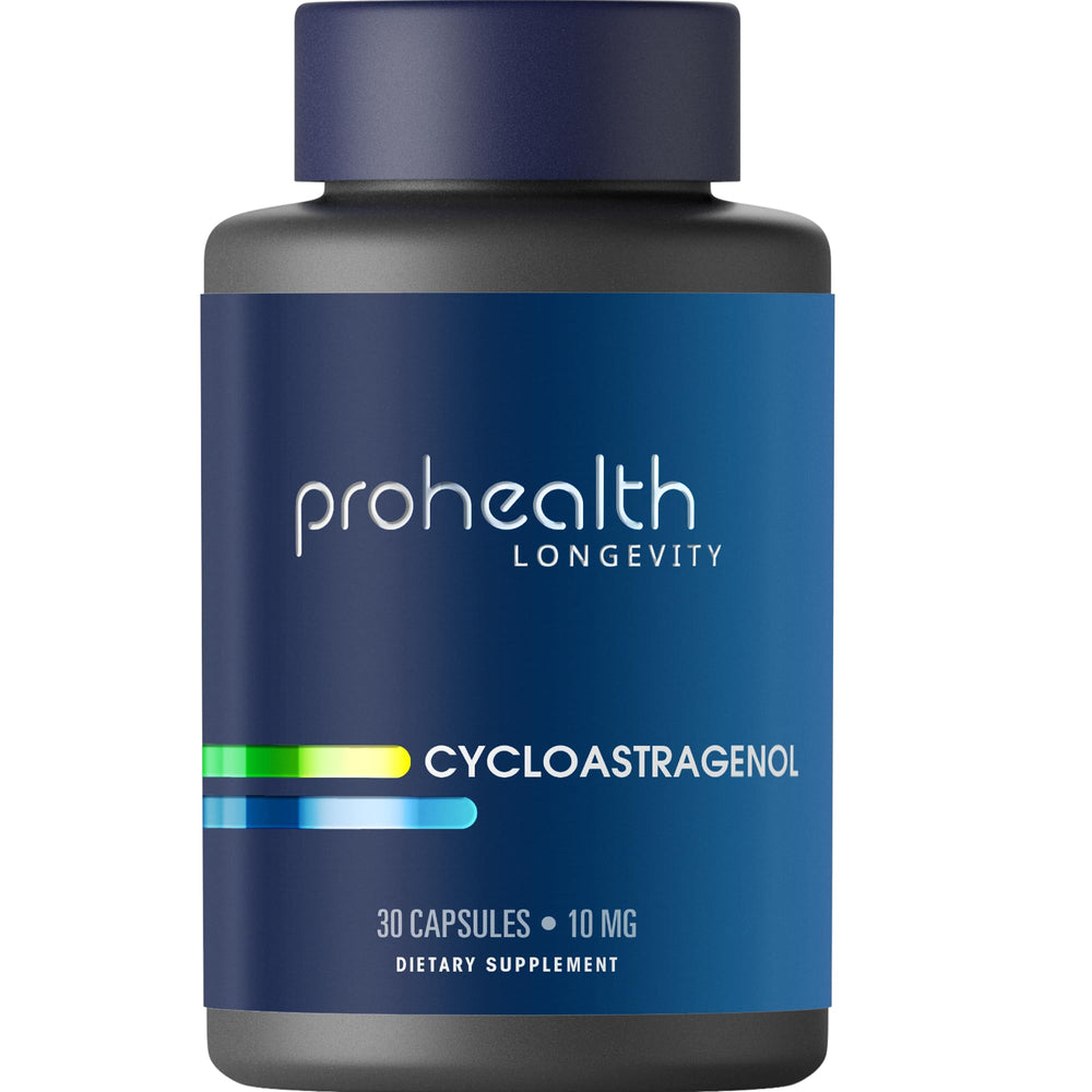 ProHealth Cycloastragenol supplement bottle with 10 mg serving