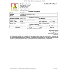 Third-party lab results and GMP-certified USA manufacturing facility badge