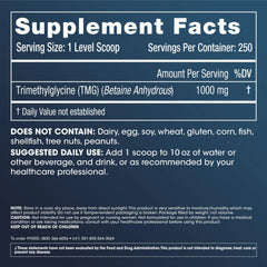 ProHealth TMG 250g bulk powder – bottle label