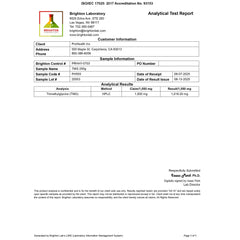 Third-party lab results for ProHealth TMG amino acid supplement