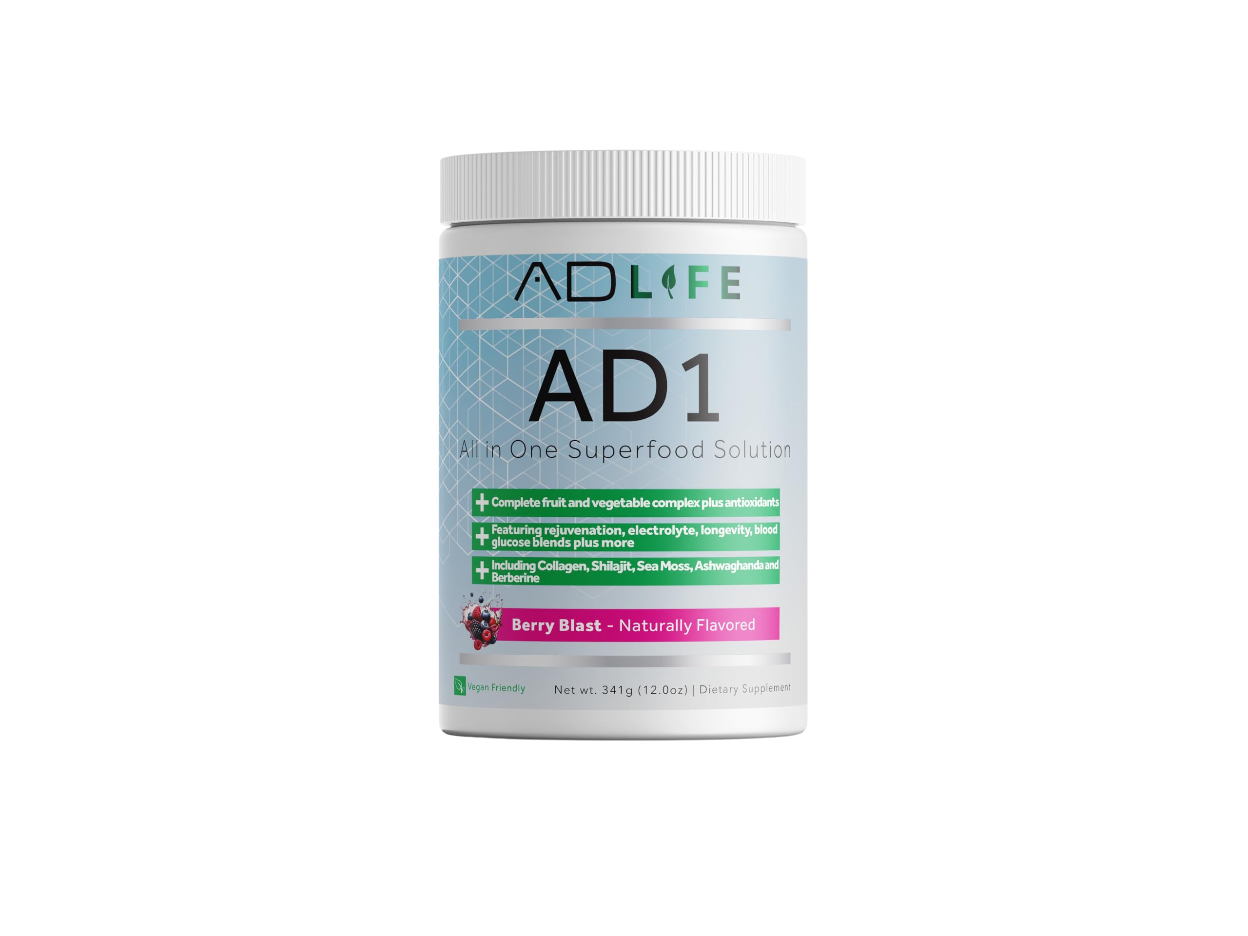 Project AD AD1 Berry Blast canister and scoop