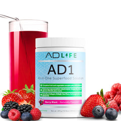 Fruits and greens blends featured in Berry Blast