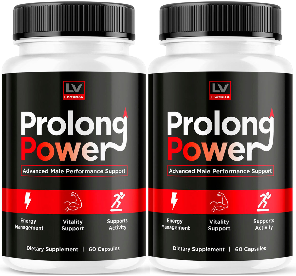 Front view of Prolong Power Pills for Men 2 Pack (120 pills)