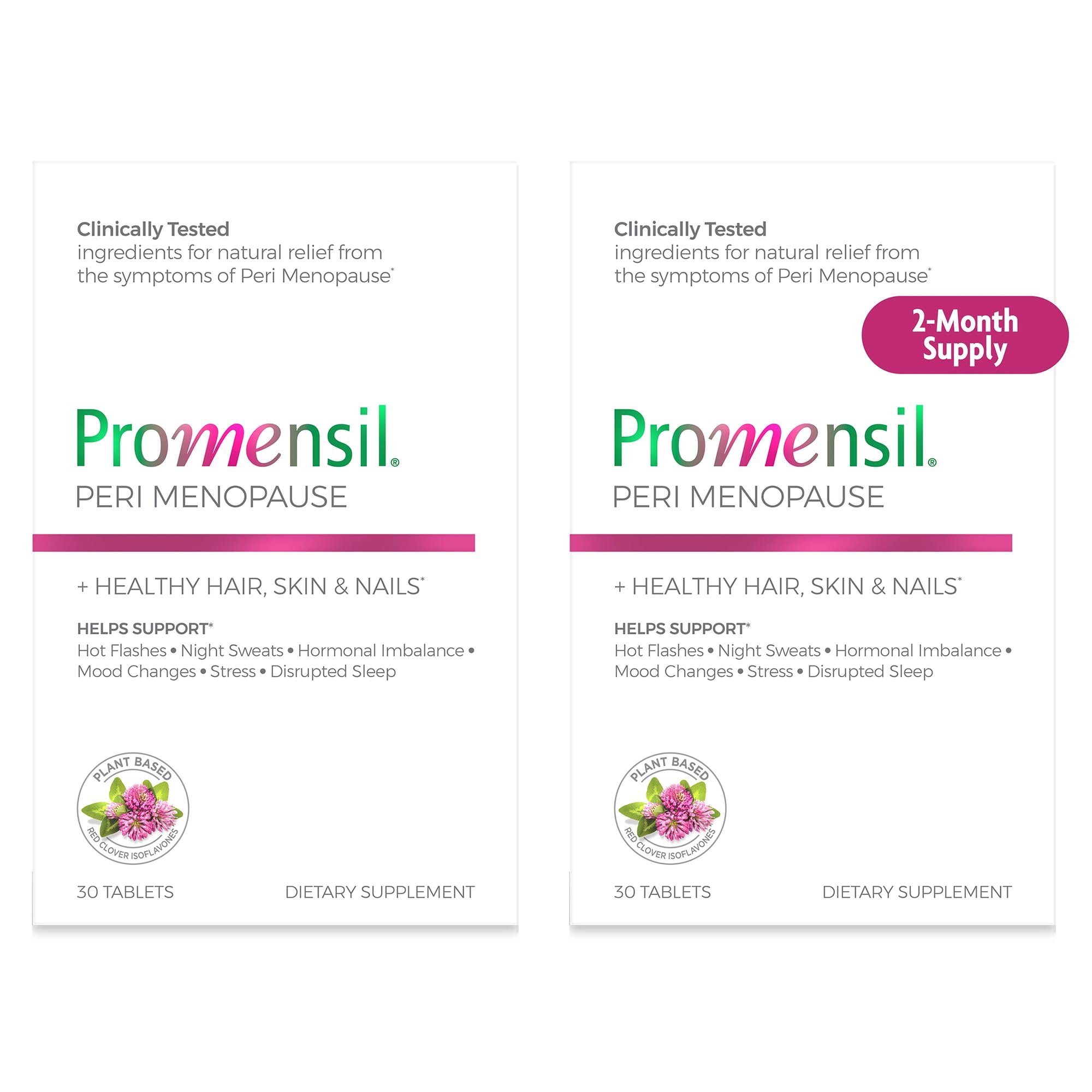 Promensil Perimenopause red clover isoflavones bottle - front view