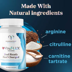 L-Arginine ingredient close-up in VitaFLUX formula