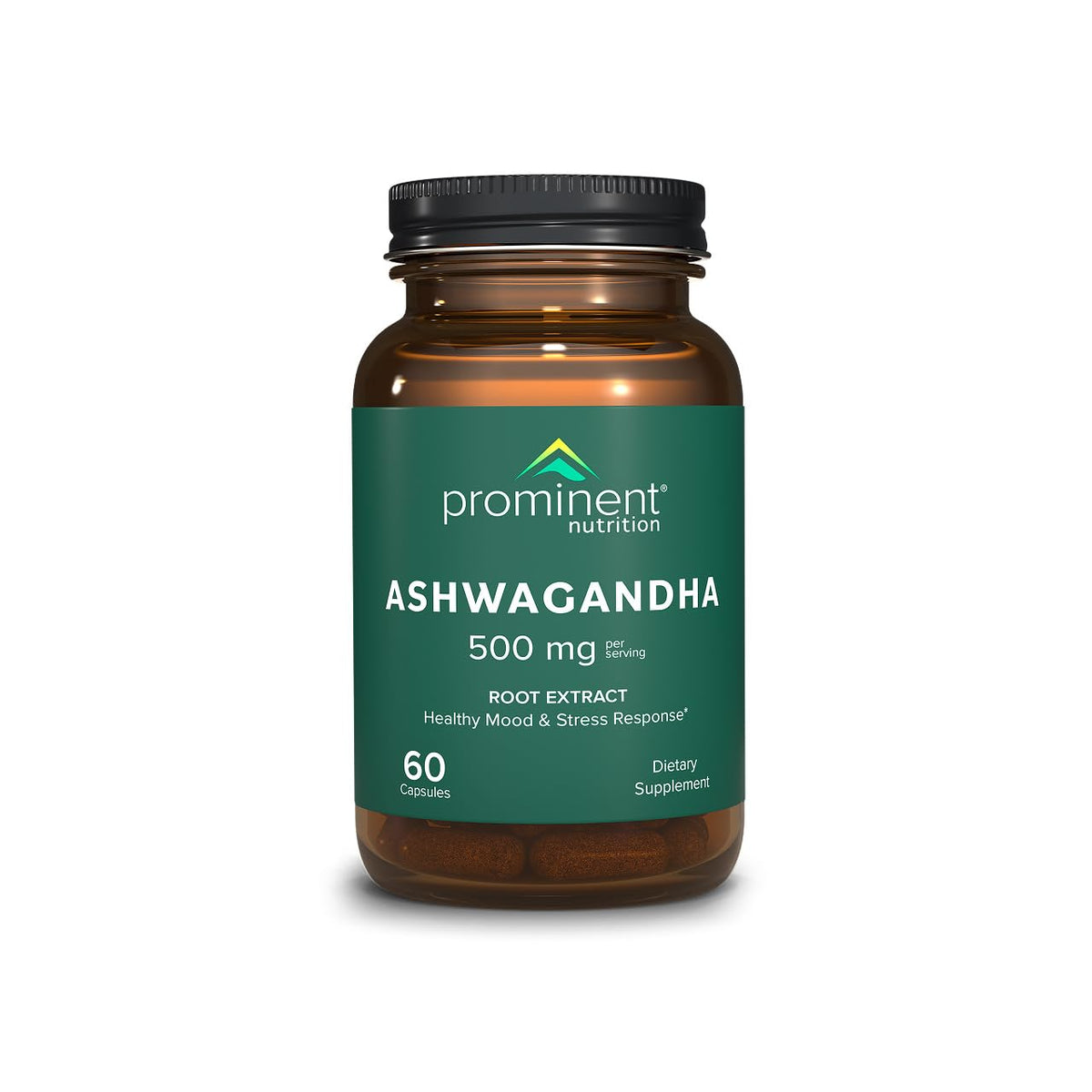 Prominent Nutrition Ashwagandha 500 mg bottle front