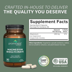 Brain health support with magnesium bisglycinate capsules