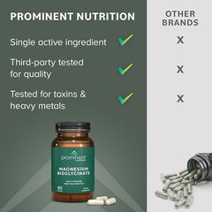 Purity-tested, non-GMO magnesium bisglycinate capsules