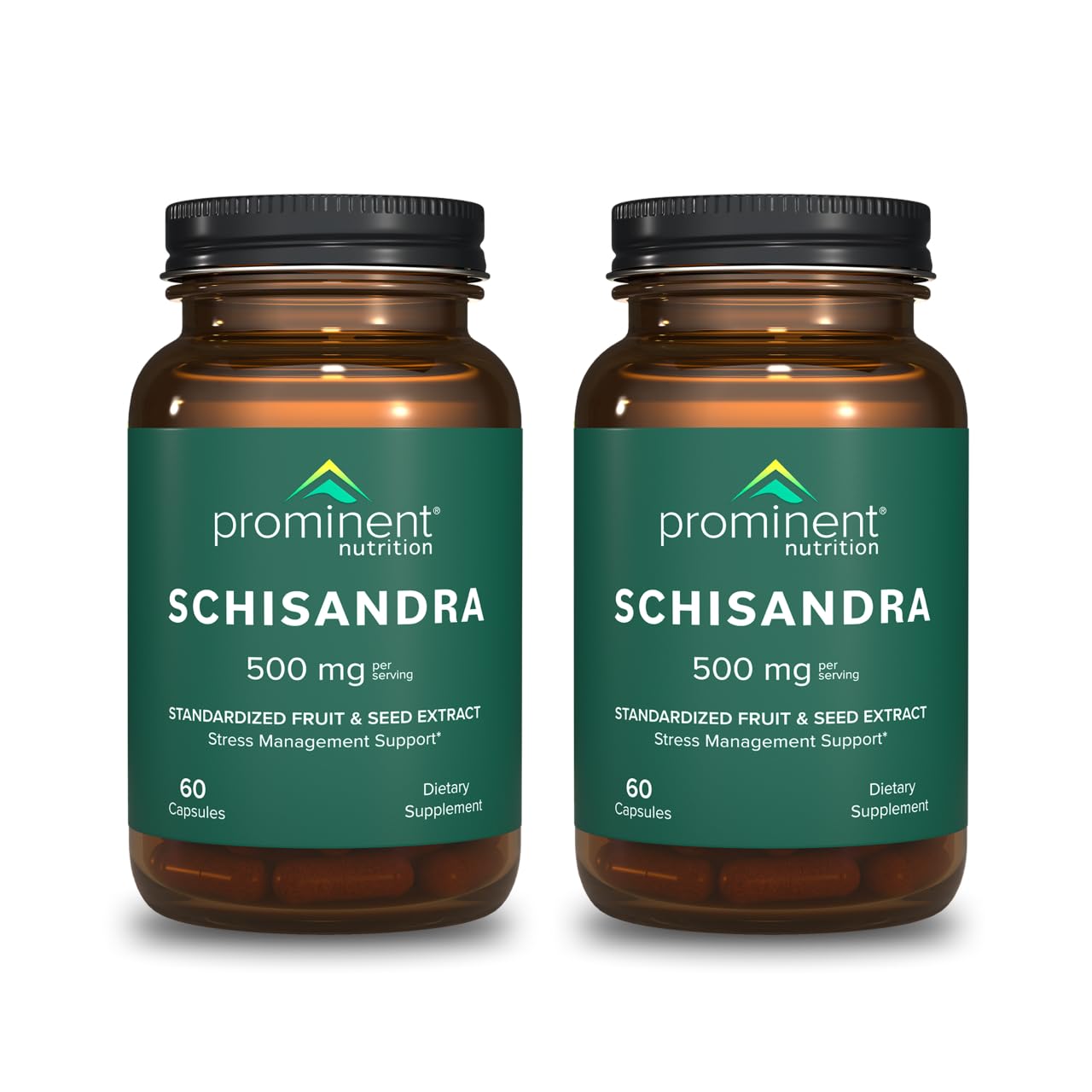 Front view of Prominent Nutrition Schisandra Berry Extract 2-pack