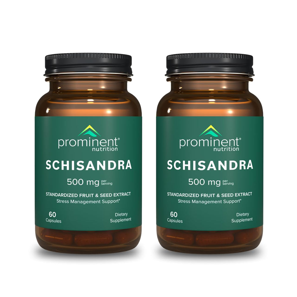 Front view of Prominent Nutrition Schisandra Berry Extract 2-pack
