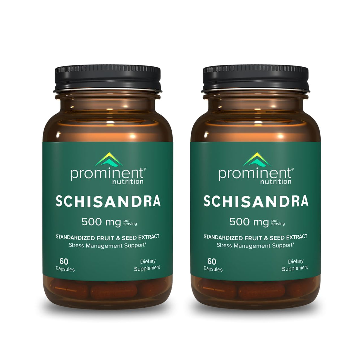 Front view of Prominent Nutrition Schisandra Berry Extract 2-pack