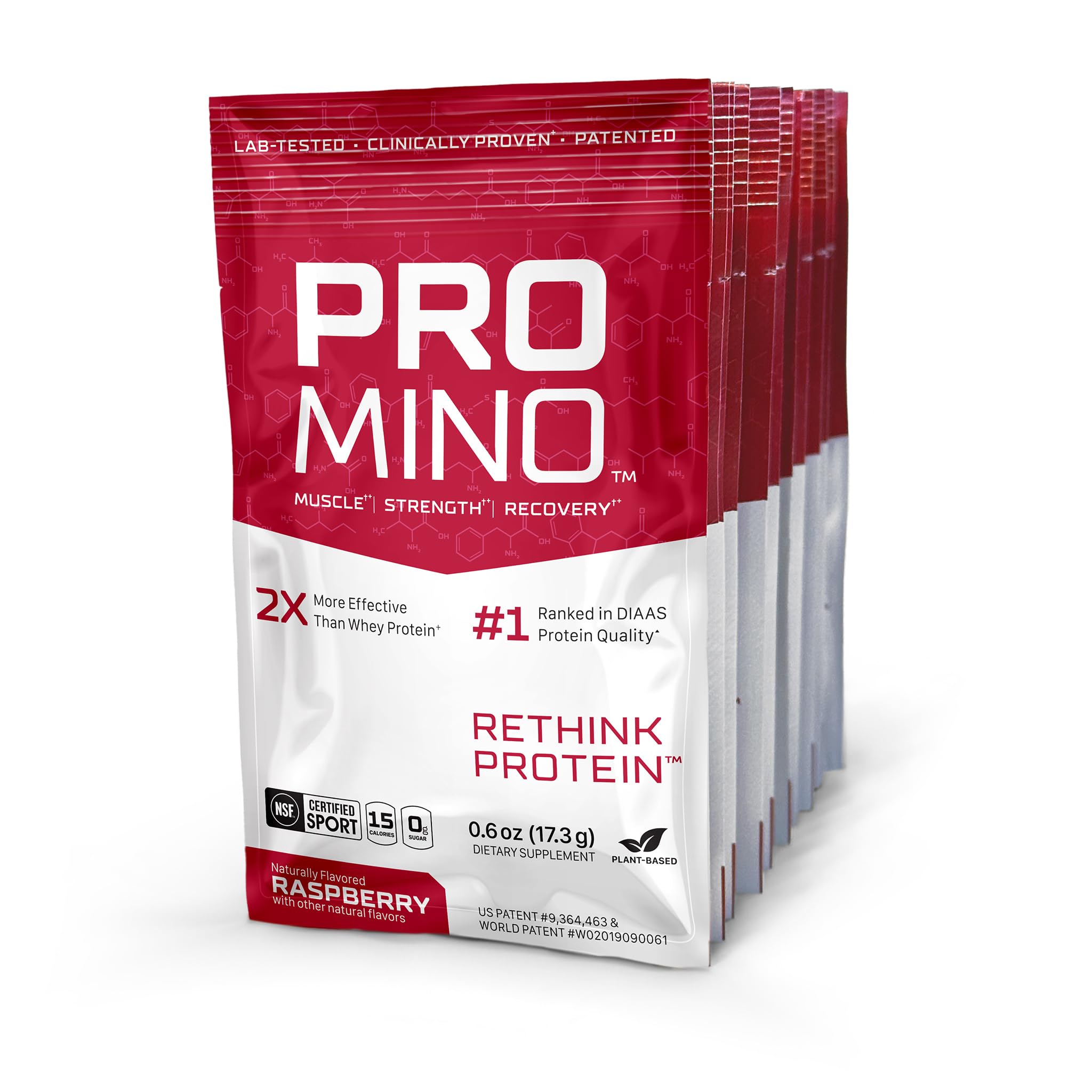 Promino Raspberry bottle front view with branding