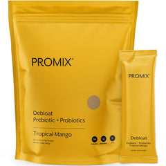 Front view of Promix Debloat Mango 30 servings