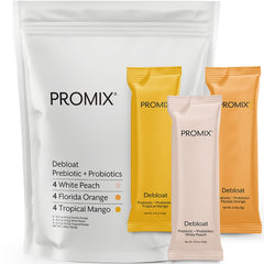 Front view of ProMix Debloat packaging