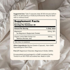 Close-up of magnesium bisglycinate supplement