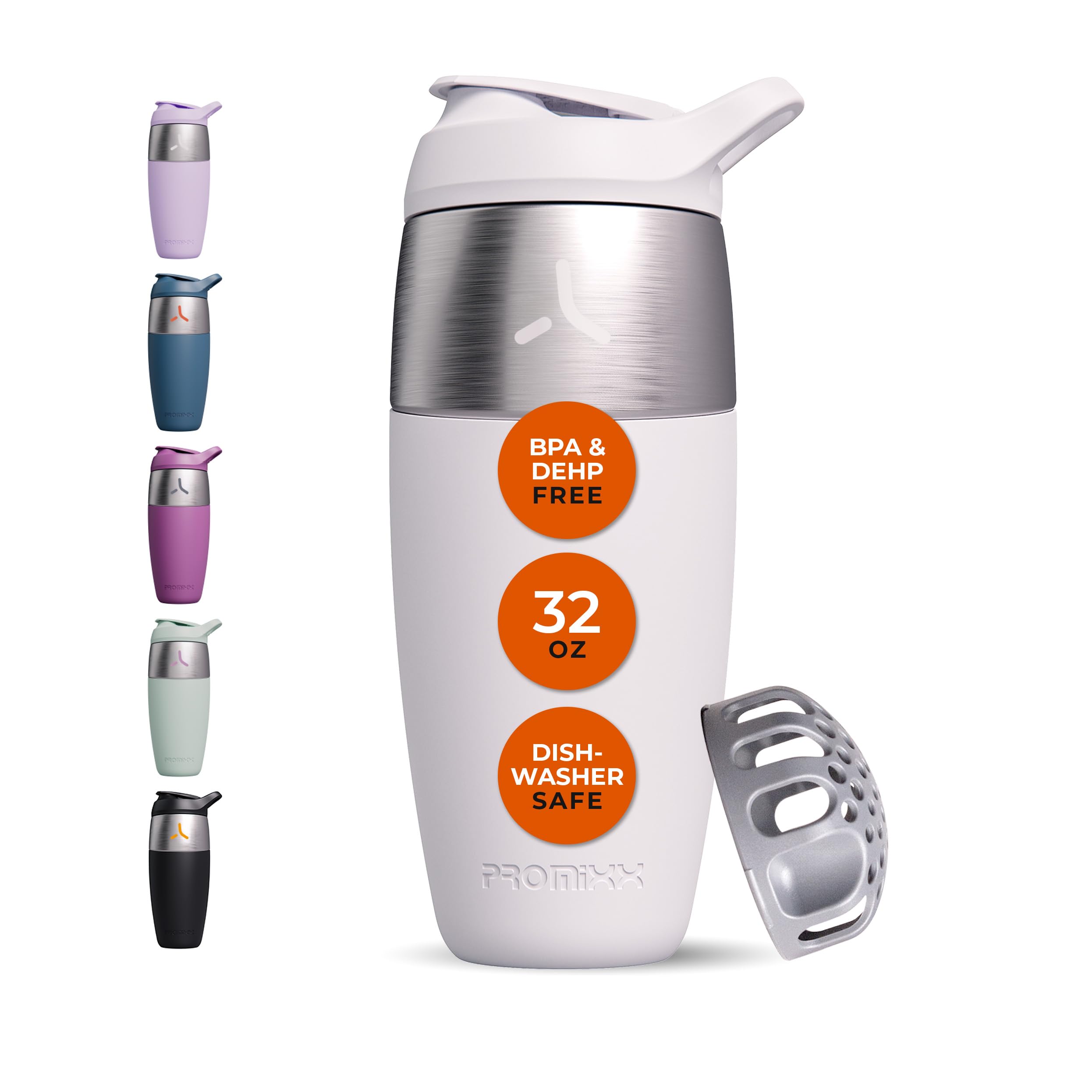 Promixx 32oz shaker cap lid provides a secure leak-proof seal for on-the-go hydration.