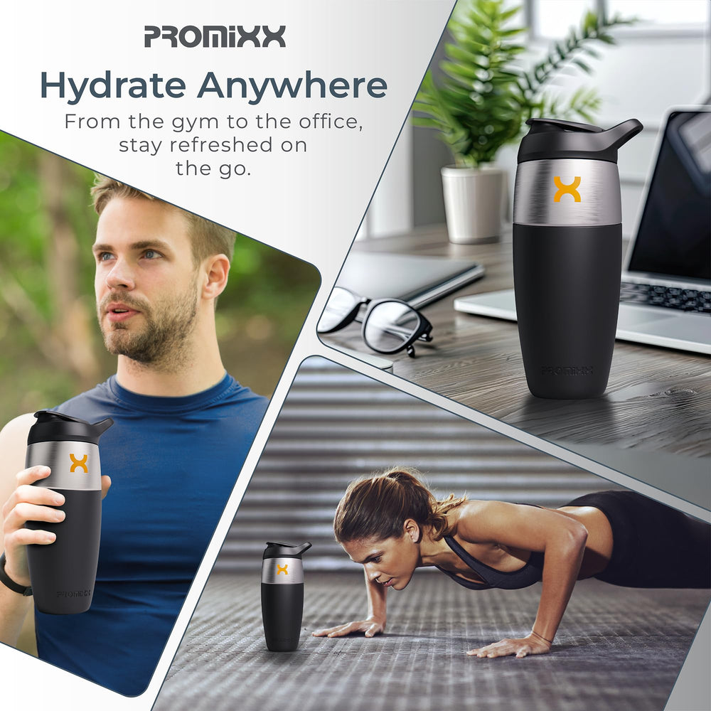 Promixx Pursuit 32oz capacity markings help track intake and servings