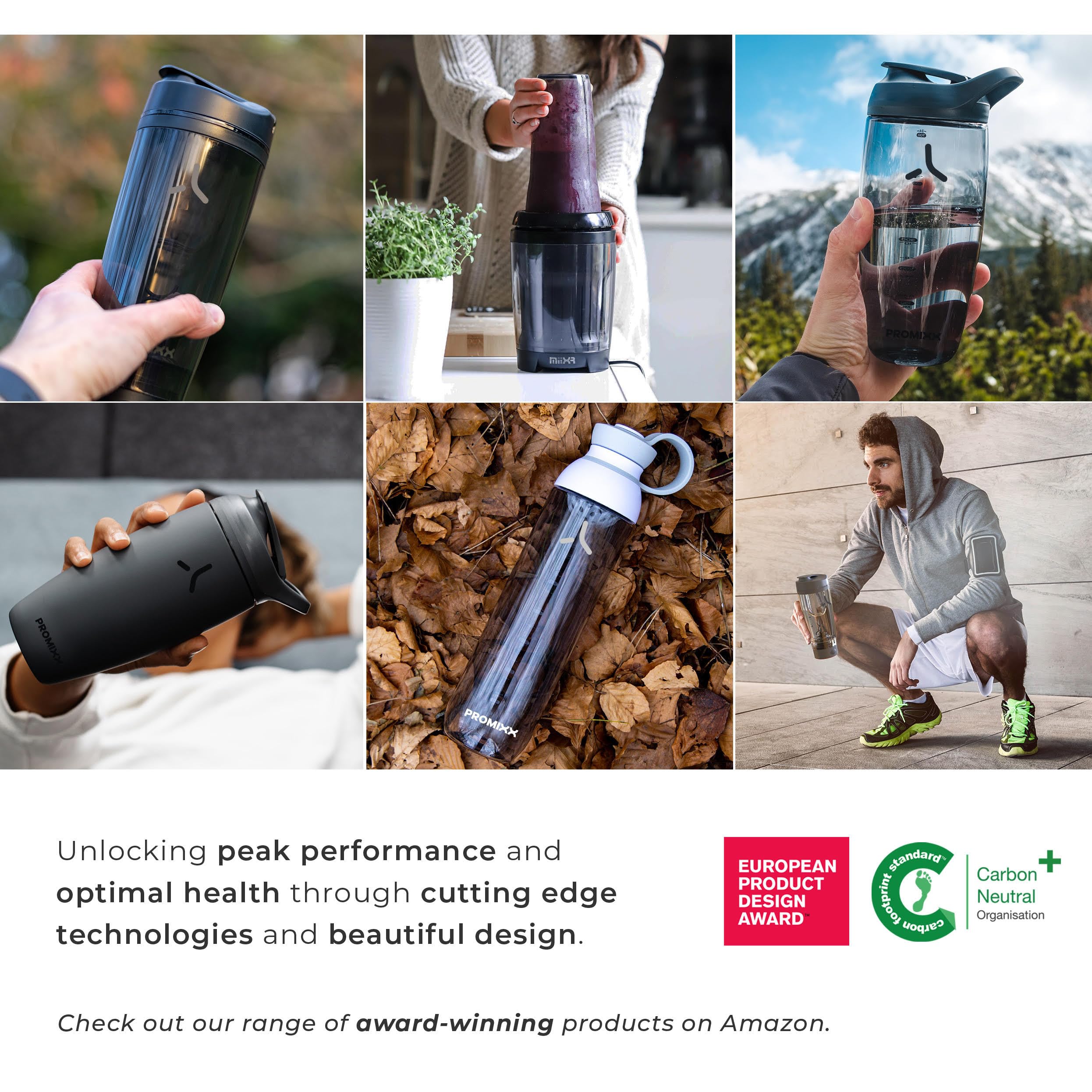 Promixx Pursuit on-the-go use enables protein shakes and cold beverages.