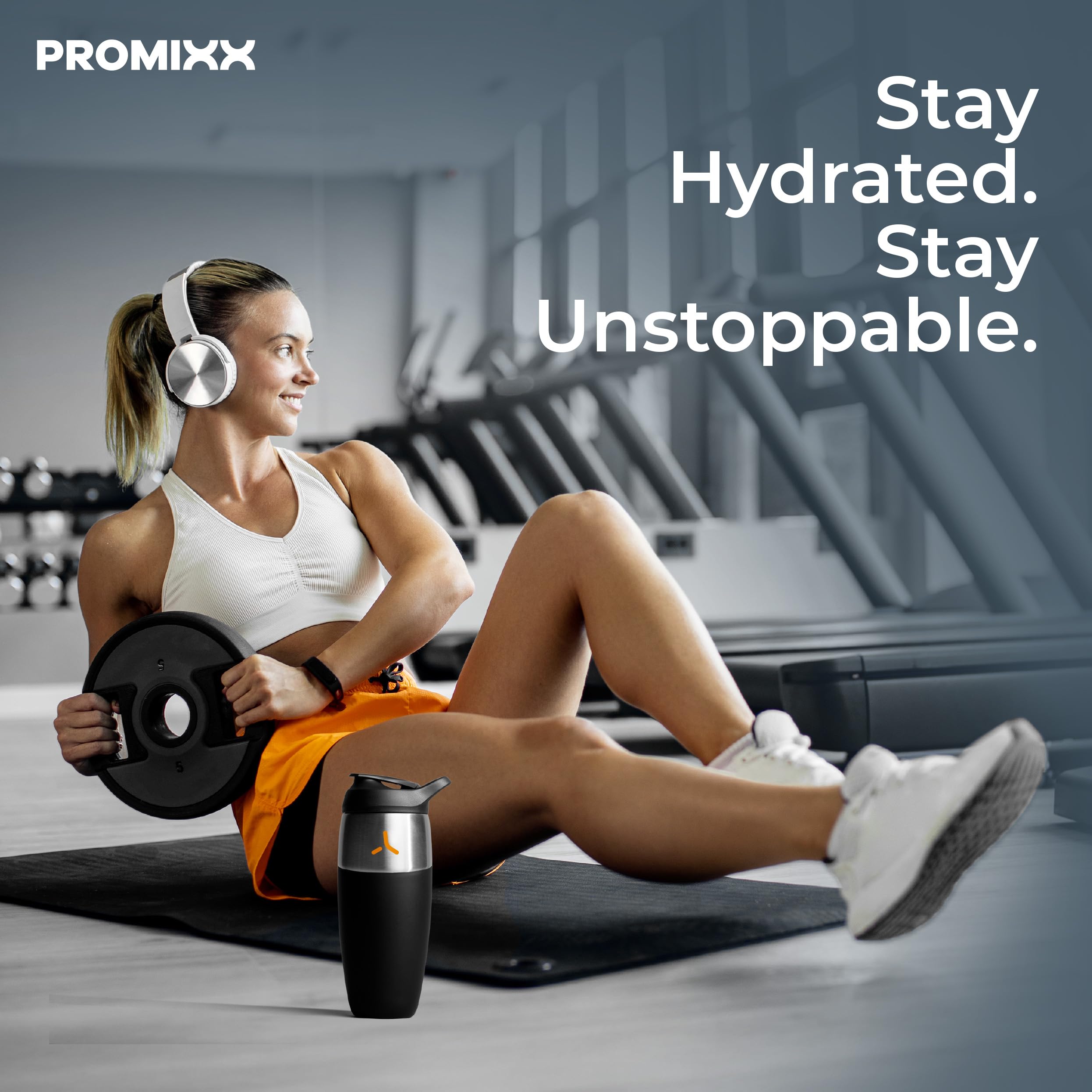 Promixx pursuit shaker easy-clean design enables fast rinsing after workouts.