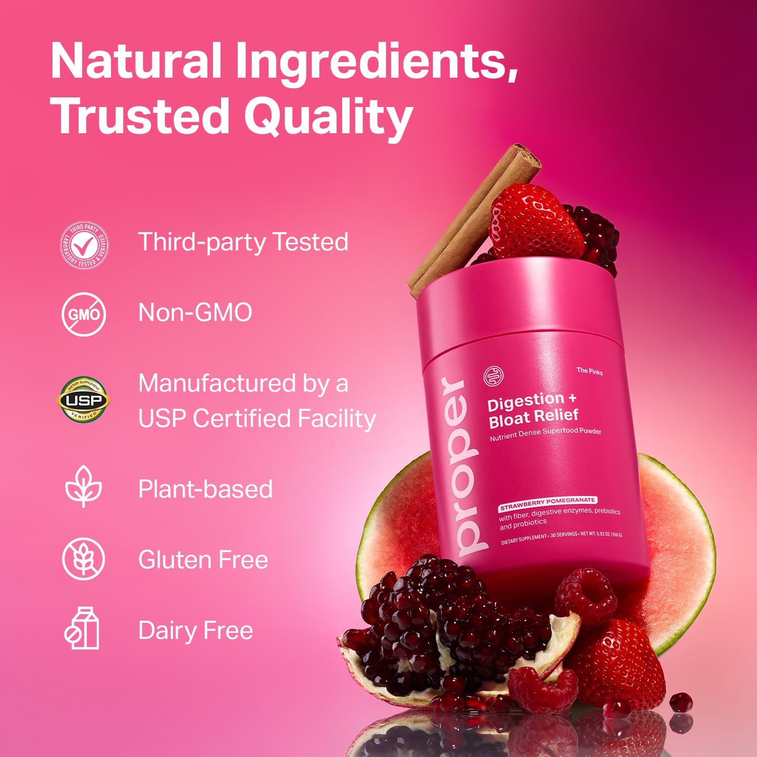 Beet root and digestive enzymes imagery used in The Pinks formula