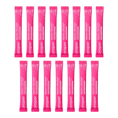 Close-up of strawberry pomegranate flavored powder