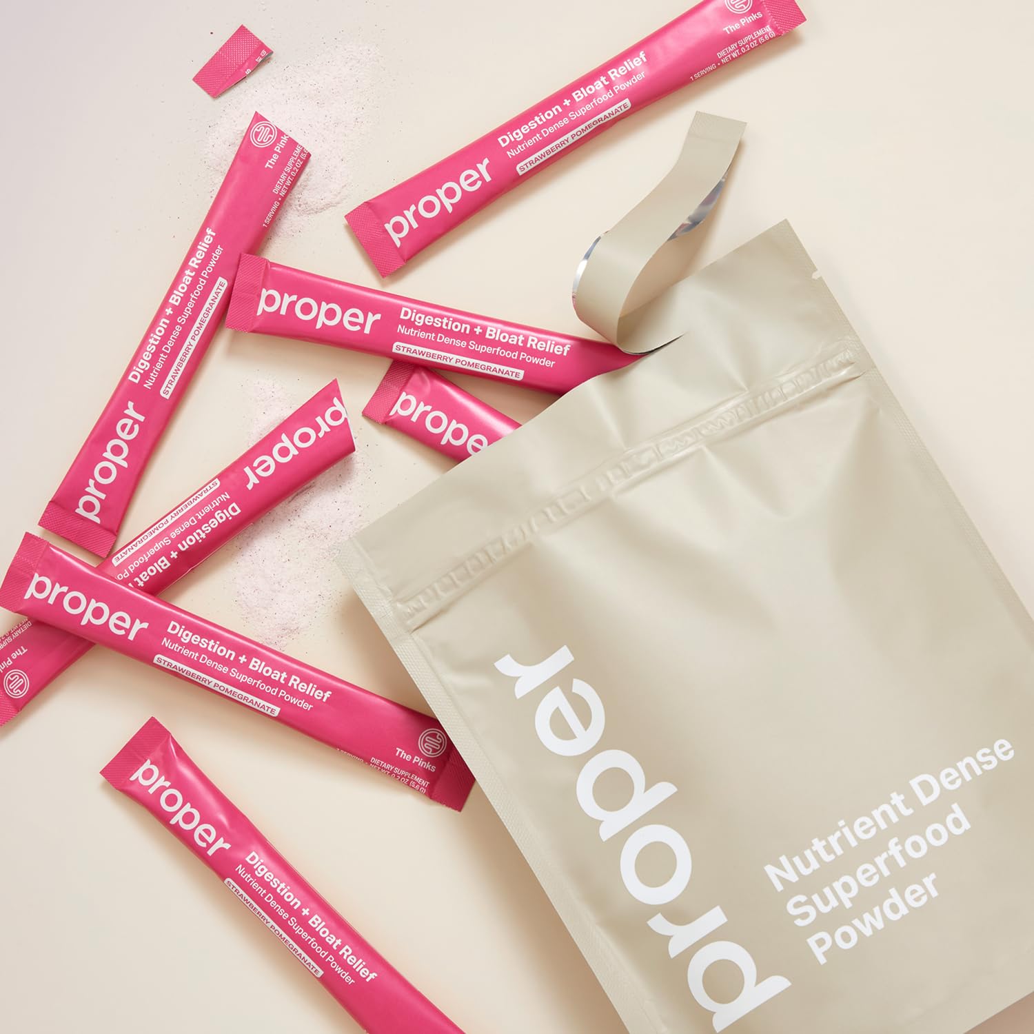 On-the-go sachet being mixed with water