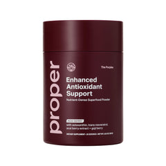 Front view of Proper The Purples packaging