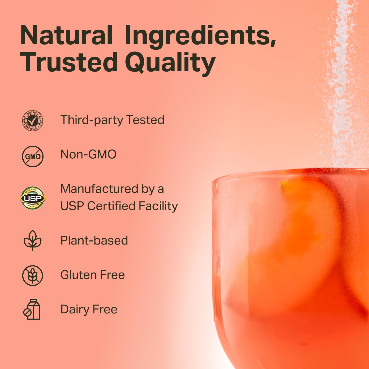 Collagen peptides from bovine and marine sources