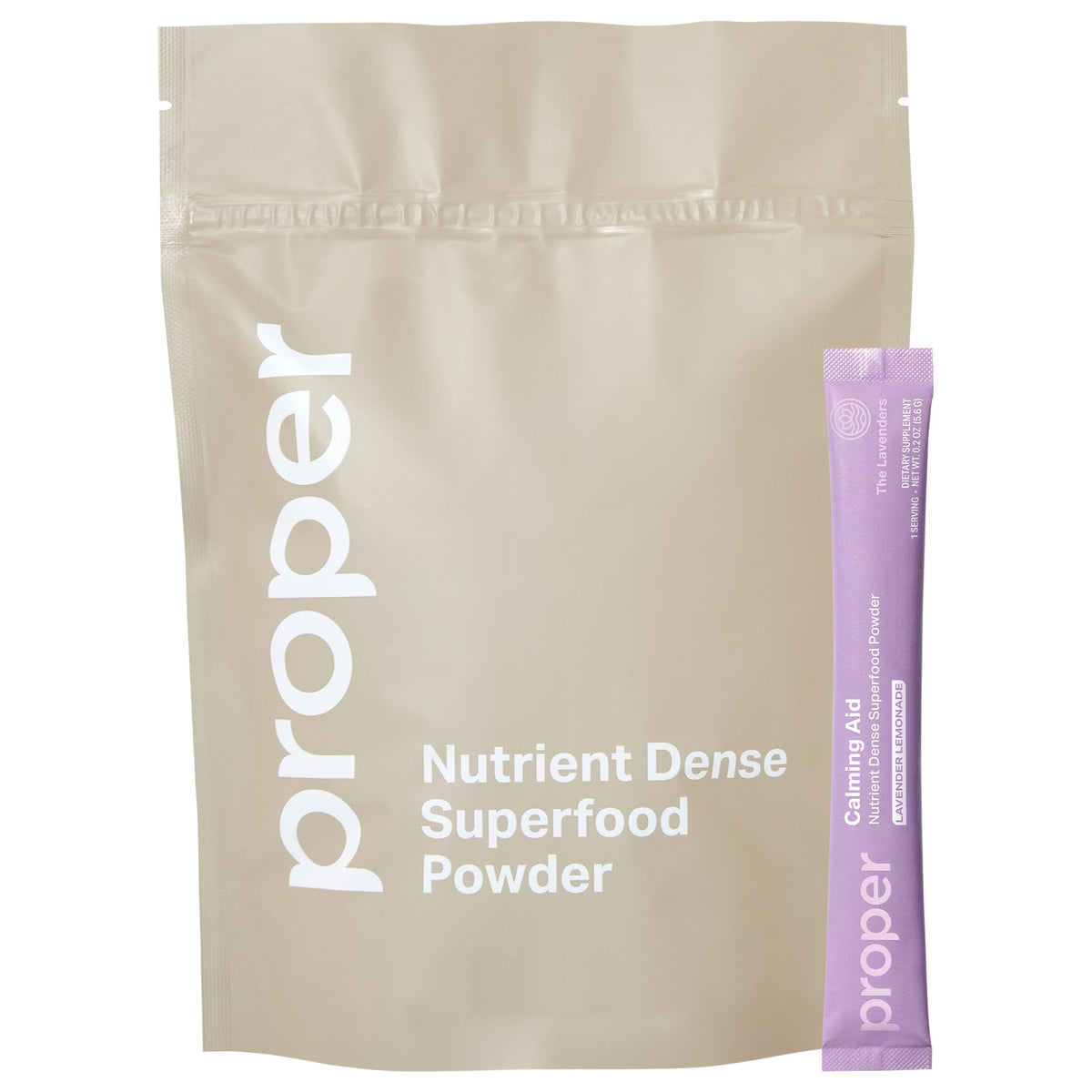 Tub of Proper The Lavenders Calming Aid supplement powder