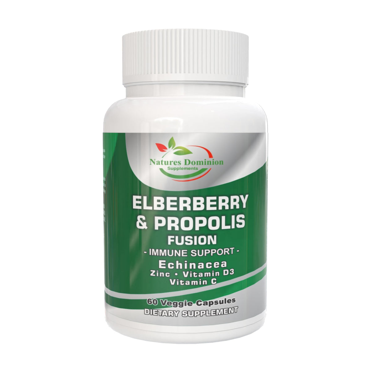 Propolis Extract Organic Elderberry Immune Support bottle with label