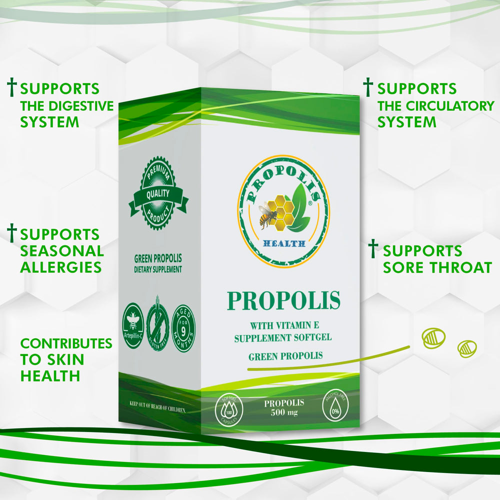 Keto-friendly propolis supplement packaging