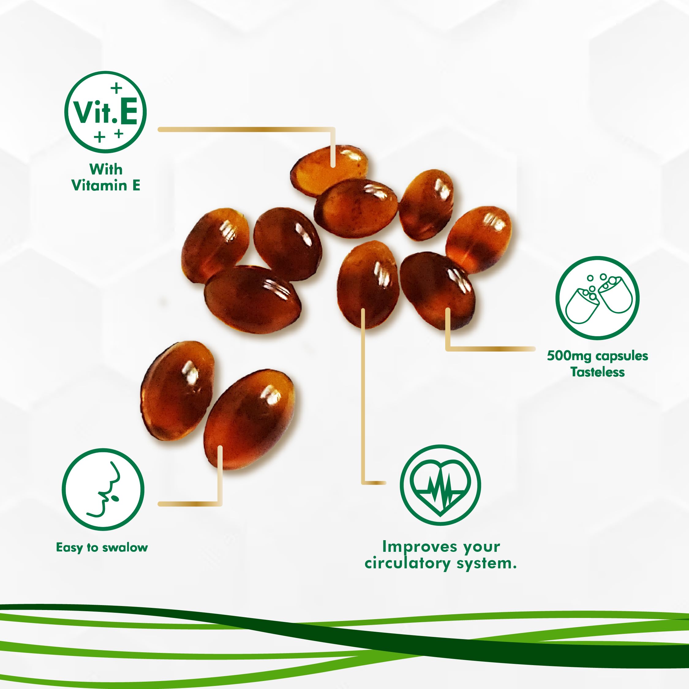 Side view of Propolis Health bottle