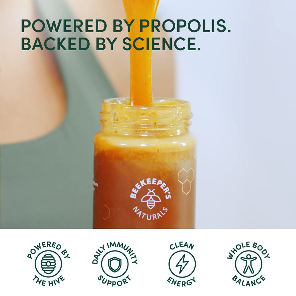 Close-up of propolis, royal jelly, and bee pollen