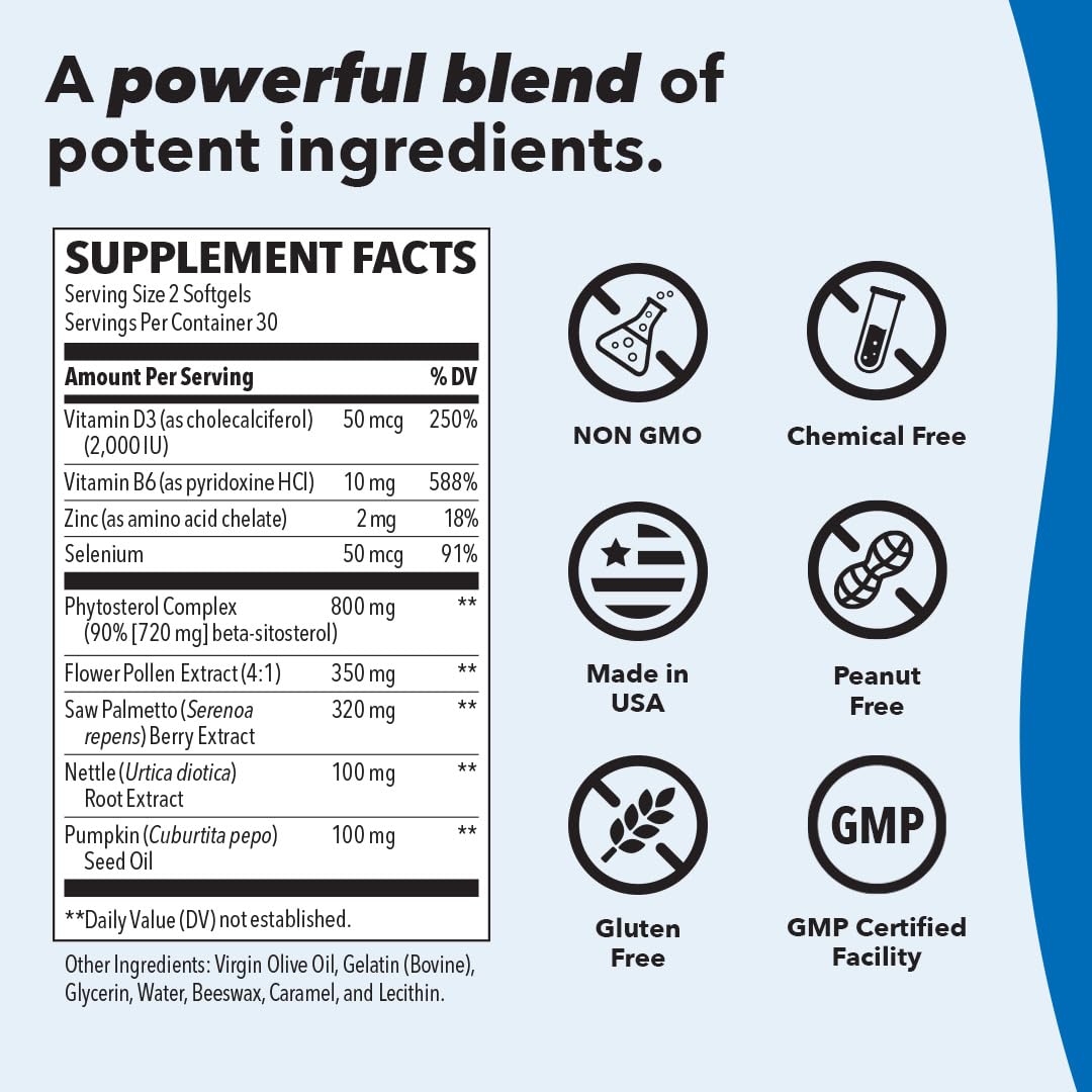Pros-T packaging with 60 softgels
