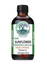Front view of ProSeed Sunflower Seed Oil in an amber 4oz bottle