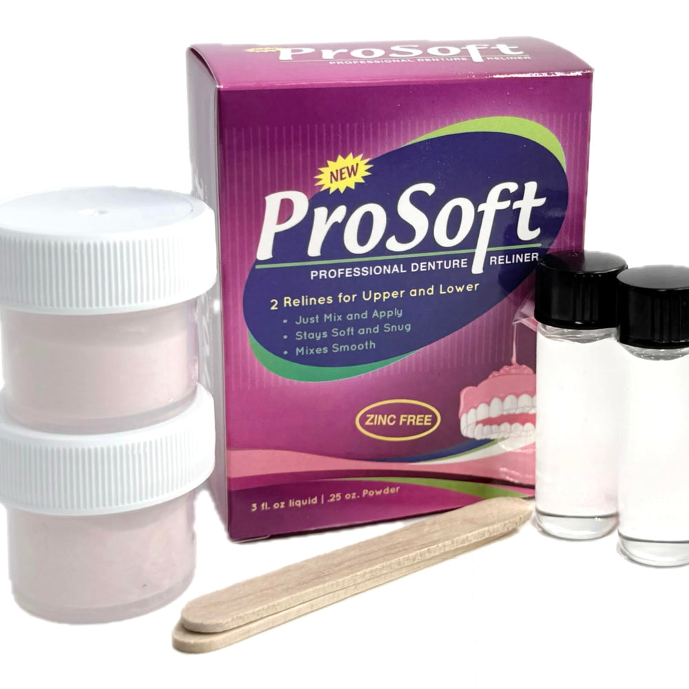 ProSoft Denture Reliner Kit box and contents