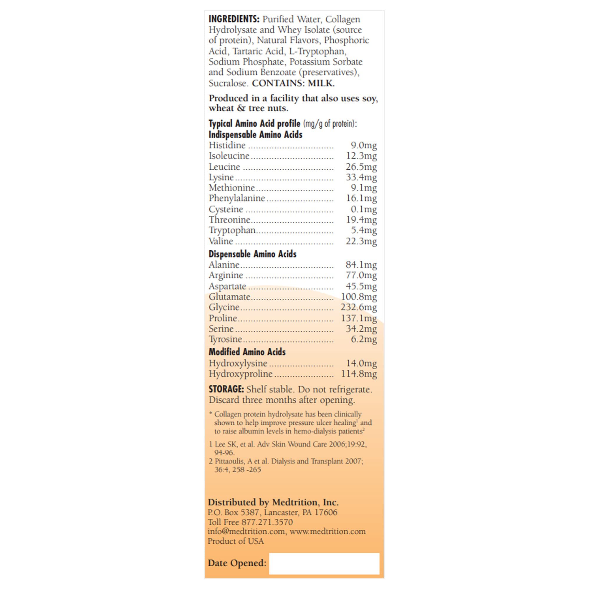 ProSource NoCarb bottle label shows collagen and whey protein blend.