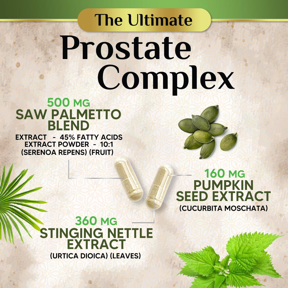 Men's prostate support supplement with vegan, non-GMO ingredients