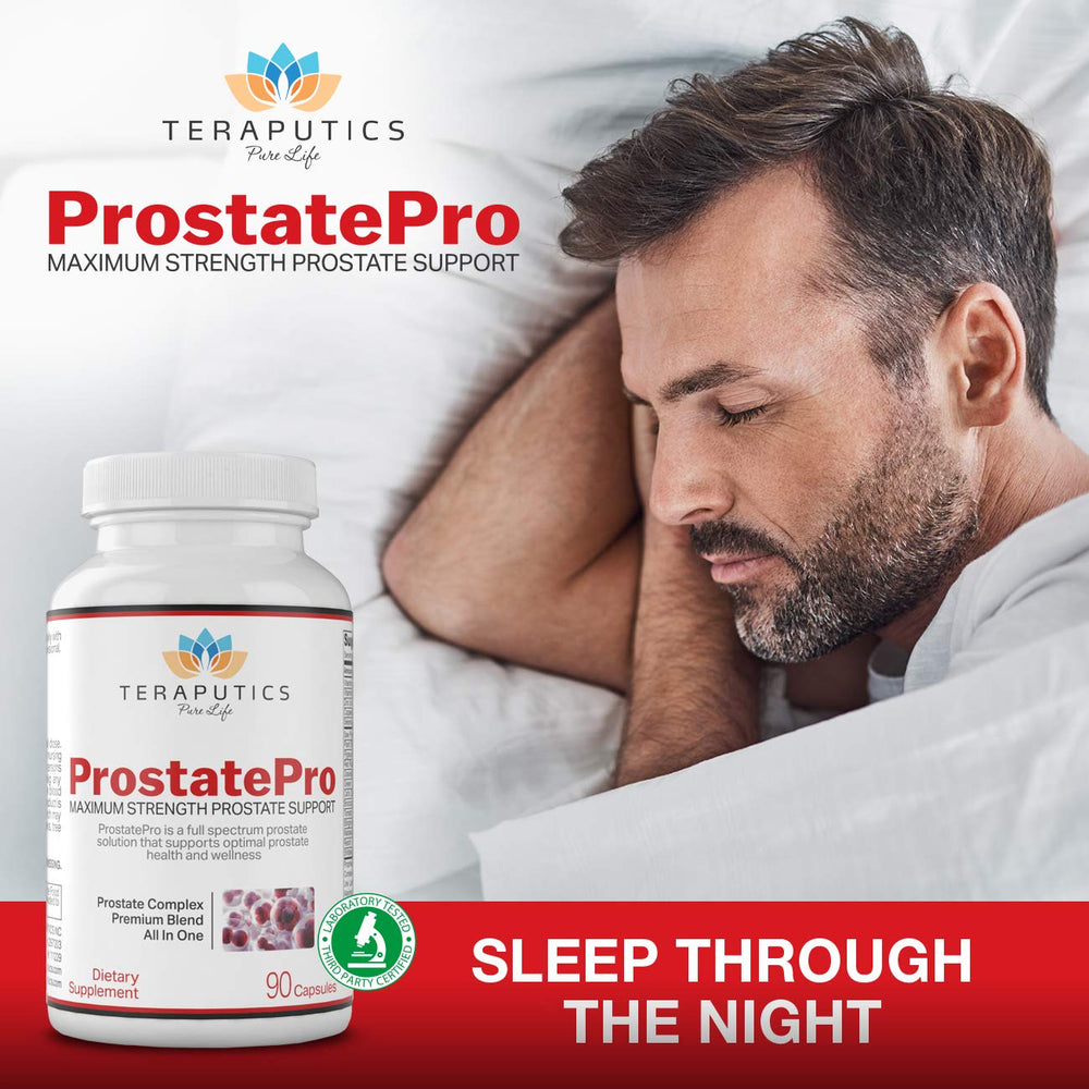 Side view of ProstatePro bottle with capsules