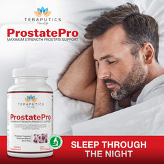 Side view of ProstatePro bottle with capsules