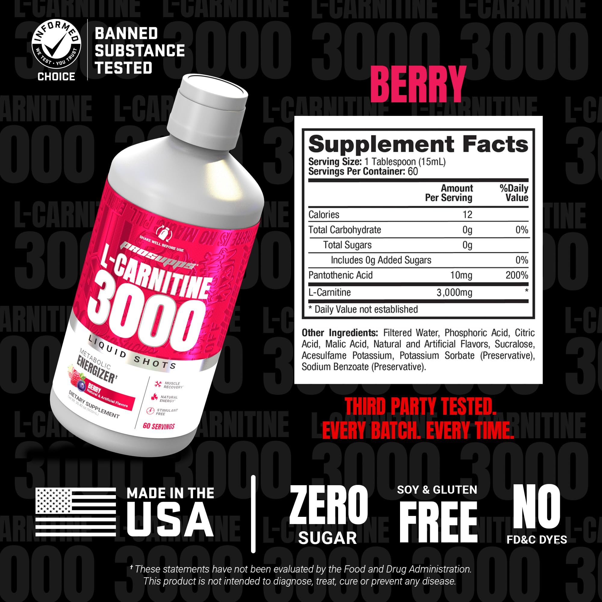Top cap of PROSUPPS L-Carnitine 3000 Berry bottle