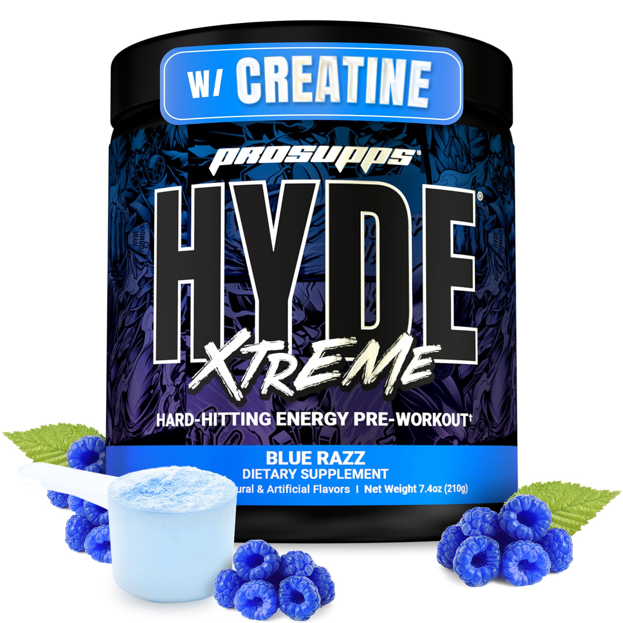 PROSUPPS Mr Hyde Xtreme Pre-Workout Blue Razz tub