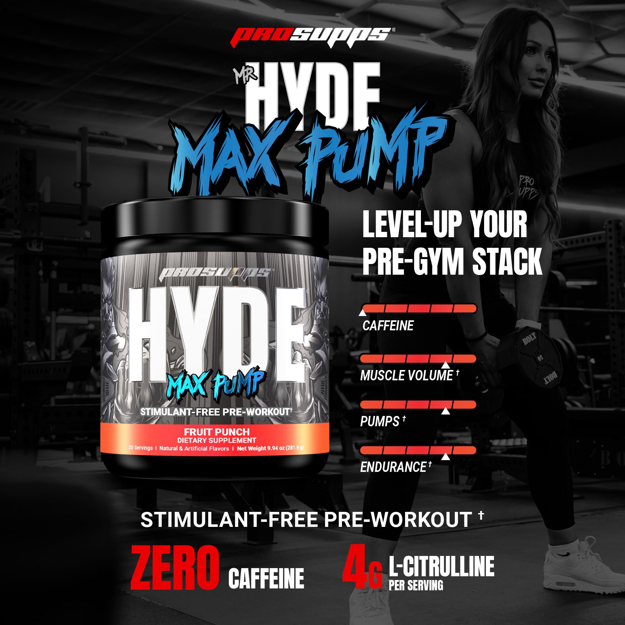 Ingredients label for Max Pump stimulant-free formula