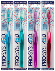 PRO-SYS 45D Sensitive Soft Toothbrush with 45° angle design