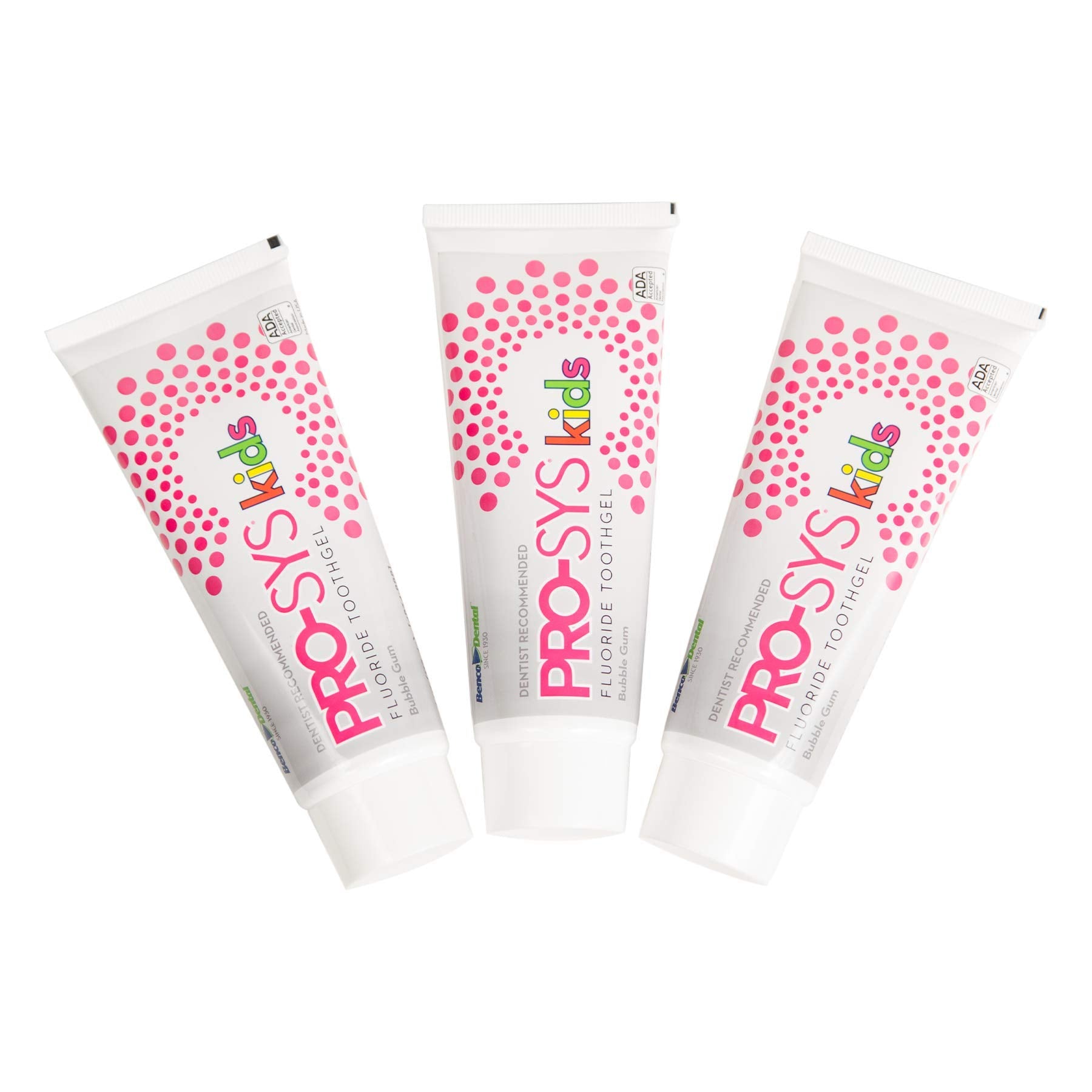 PRO-SYS Kids Bubblegum Fluoride Toothpaste tube close-up