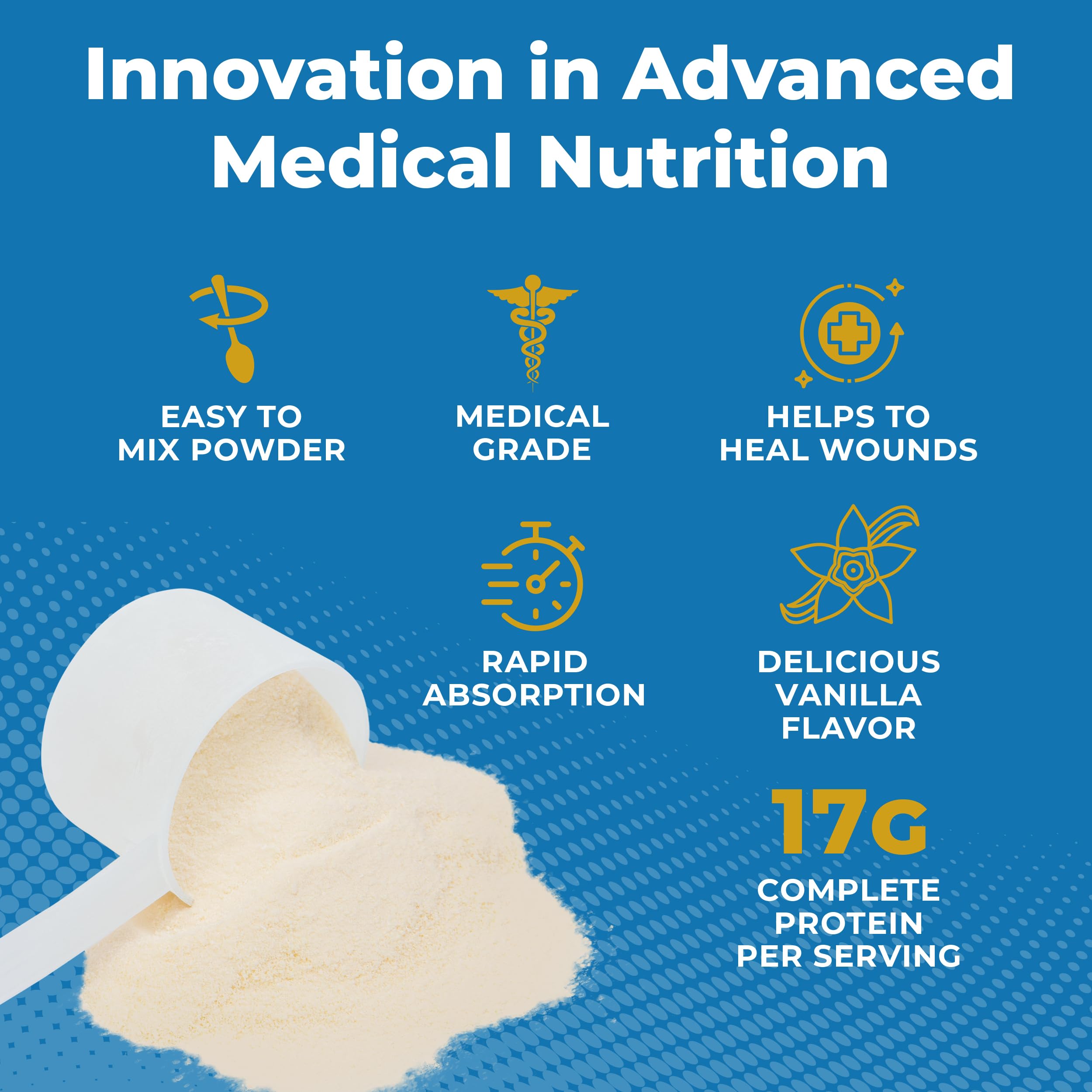 Close-up of nano-hydrolyzed collagen powder texture