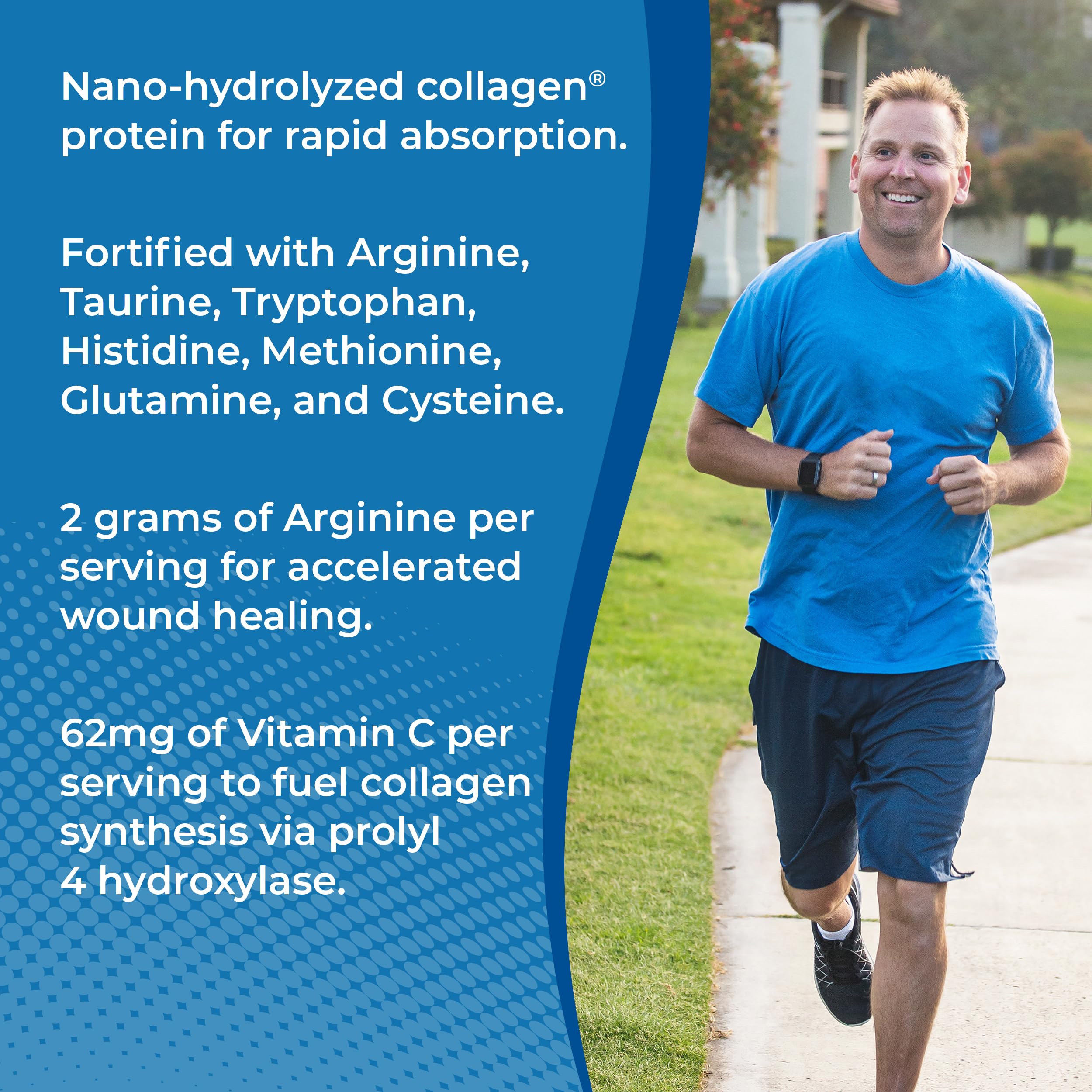 All-natural, zero-carb and zero-fat collagen packaging graphic